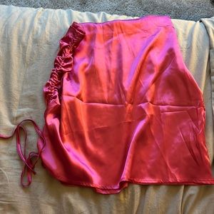 NWOT satin midi skirt